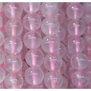 round Malagasy Rose Quartz beads, approx 8mm dia, 15.5 inches