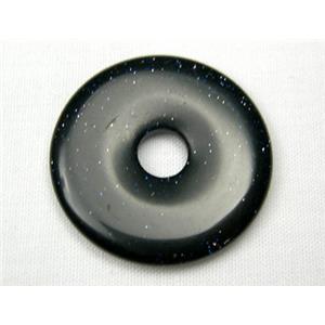 Blue sandStone Dount Pendants, 25mm diameter