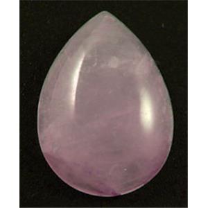 Rose Quartz Teardrop Cabochon, 17x24mm