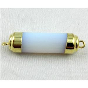 white opalite connector, stick, approx 10-40mm