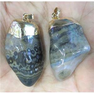 ocean jasper pendant, freeform, approx 15-30mm