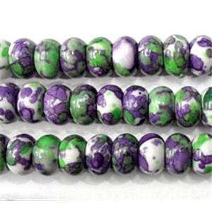 Rain colored stone bead, stability, 4x6mm, approx 100pcs per st