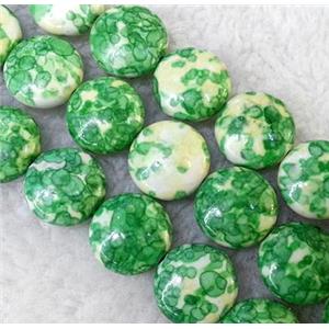 rainforest jasper bead, stability, flat-round, 20mm dia, approx 20pcs per st