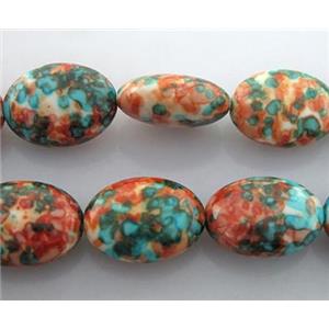 rainforest stone bead, stability, flat rice, 10x14mm, approx 28pcs per st