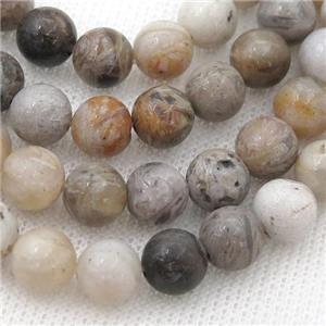 bamboo jasper bead, round, approx 8mm dia,48pcs per st