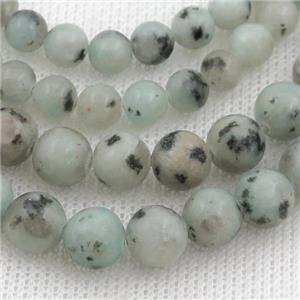 Sesame Kiwi Jasper Beads, round, approx 8mm dia,48pcs per st