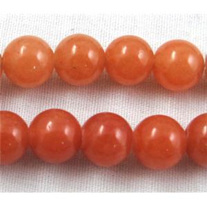 round Red-Aventurine beads, 6mm dia, approx 67pcs per st.