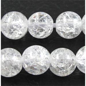 Natural Crackle Clear Quartz, AA Grade, Round, 6mm dia, approx 65pcs per st.