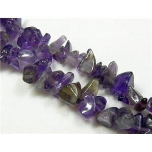 Amethyst Chip Beads, freeform, 4-9mm