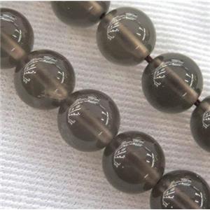 round Smoky Quartz beads, approx 8mm dia