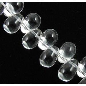 Natural Clear Quartz Bead, teardrop, 6x9mm, 66pcs per st, A grade