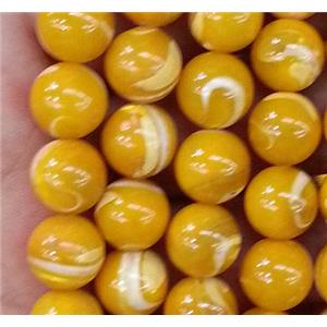 natural Tridacna Shell Beads, round, approx 11mm dia, 16 inches