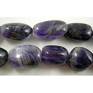 Amethyst beads, Erose Chip, 12x19.5mm