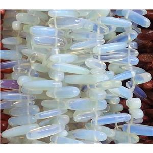 opalite beads, freeform, stick, approx 16-20mm