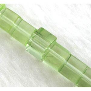 Glass Beads cube, 6x6mm, 50pcs per st