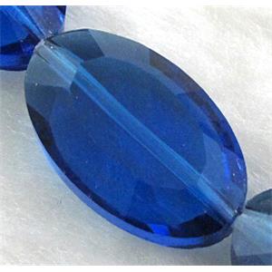 Crystal Glass Beads, faceted, 13x21mm, 20pcs per st