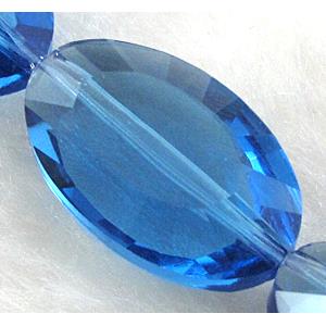 Crystal Glass Beads, faceted, 13x21mm, 20pcs per st