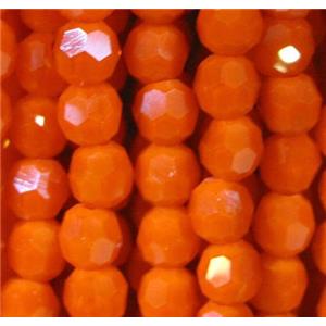 Chinese crystal glass bead, faceted round, 4mm dia, 100pcs per st