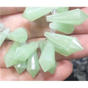 Chinese crystal glass bead, faceted teardrop, approx 8x20mm, 100pcs per st