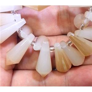 Chinese crystal glass bead, faceted teardrop, approx 8x20mm, 100pcs per st