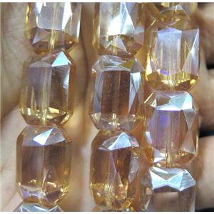 chinese crystal glass bead, faceted, approx 13x18mm, 18pcs per st