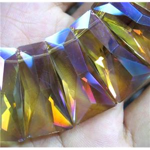 chinese crystal glass bead, faceted, approx 15-30mm, 25pcs per st