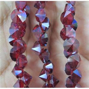 chinese crystal glass bead, diamondoid, approx 6mm dia, 100pcs per st