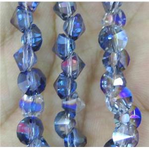 chinese crystal glass bead, diamondoid, approx 6mm dia, 100pcs per st