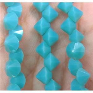 chinese crystal glass bead, diamondoid, approx 6mm dia, 100pcs per st