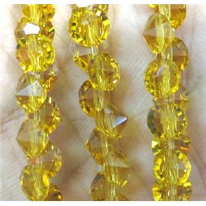 chinese crystal glass bead, diamondoid, approx 6mm dia, 100pcs per st