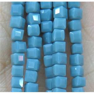 chinese crystal glass bead, faceted cube, approx 2x2x2mm, 200pcs per st