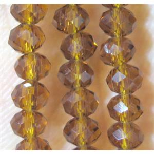 chinese crystal bead, faceted rondelle, approx 6x8mm, 72 pcs per st