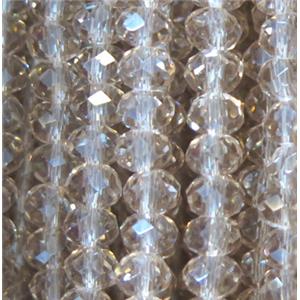 Chinese crystal bead, faceted rondelle, approx 6x8mm, 72 pcs per st