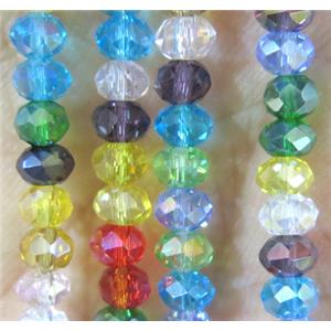 chinese crystal bead, faceted rondelle, approx 3x4mm, 150 pcs per st