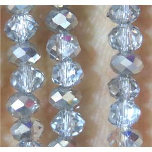 Chinese crystal bead, faceted rondelle, approx 3x4mm, 150 pcs per st