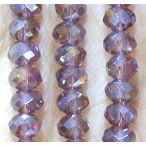 Chinese crystal bead, faceted rondelle, approx 6x8mm, 72 pcs per st