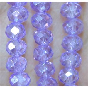 Chinese crystal bead, faceted rondelle, approx 6x8mm, 72 pcs per st