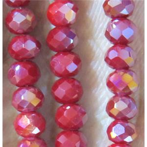 chinese crystal bead, faceted rondelle, approx 3x4mm, 150 pcs per st