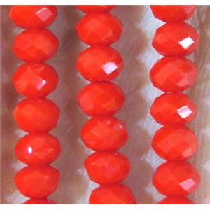 chinese crystal bead, faceted rondelle, approx 3x4mm, 150 pcs per st