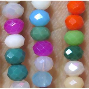 chinese crystal bead, faceted rondelle, approx 3x4mm, 150 pcs per st