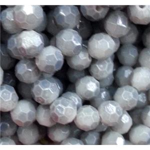 chinese crystal glass bead, faceted round, approx 6mm dia, 100pcs per st