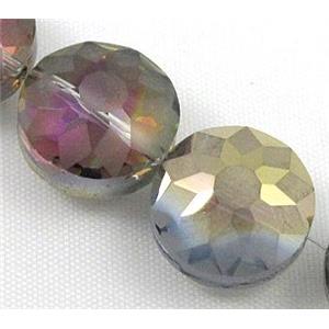 cut glass crystal bead, sun flower, 18mm dia