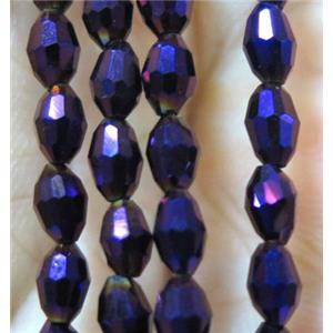 Chinese Crystal Beads, faceted oval, approx 4x6mm, 72pcs per st