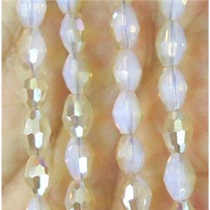 Chinese Crystal Beads, faceted oval, approx 4x6mm, 72pcs per st