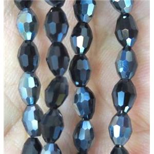 Chinese Crystal Beads, faceted oval, approx 4x6mm, 72pcs per st