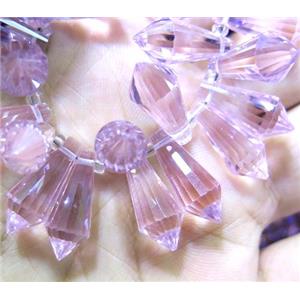 chinese crystal bead, faceted teardrop, approx 8x12mm, 100pcs per st