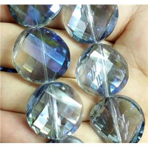 chinese crystal bead, faceted, twist round, approx 18mm dia, 20pcs per st