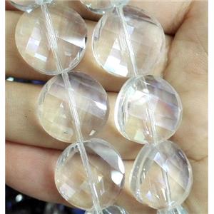 chinese crystal bead, faceted, twist round, approx 22mm dia, 15pcs per st