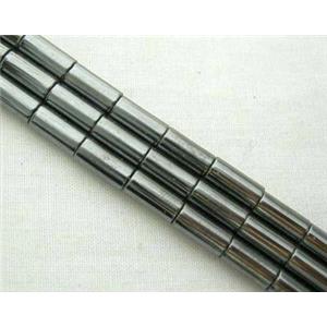 Magnetic Hematite tube beads, 3x8mm,48pcs per st