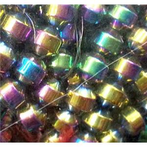 Hematite bead, no-Magnetic, colorful plated, 10mm dia